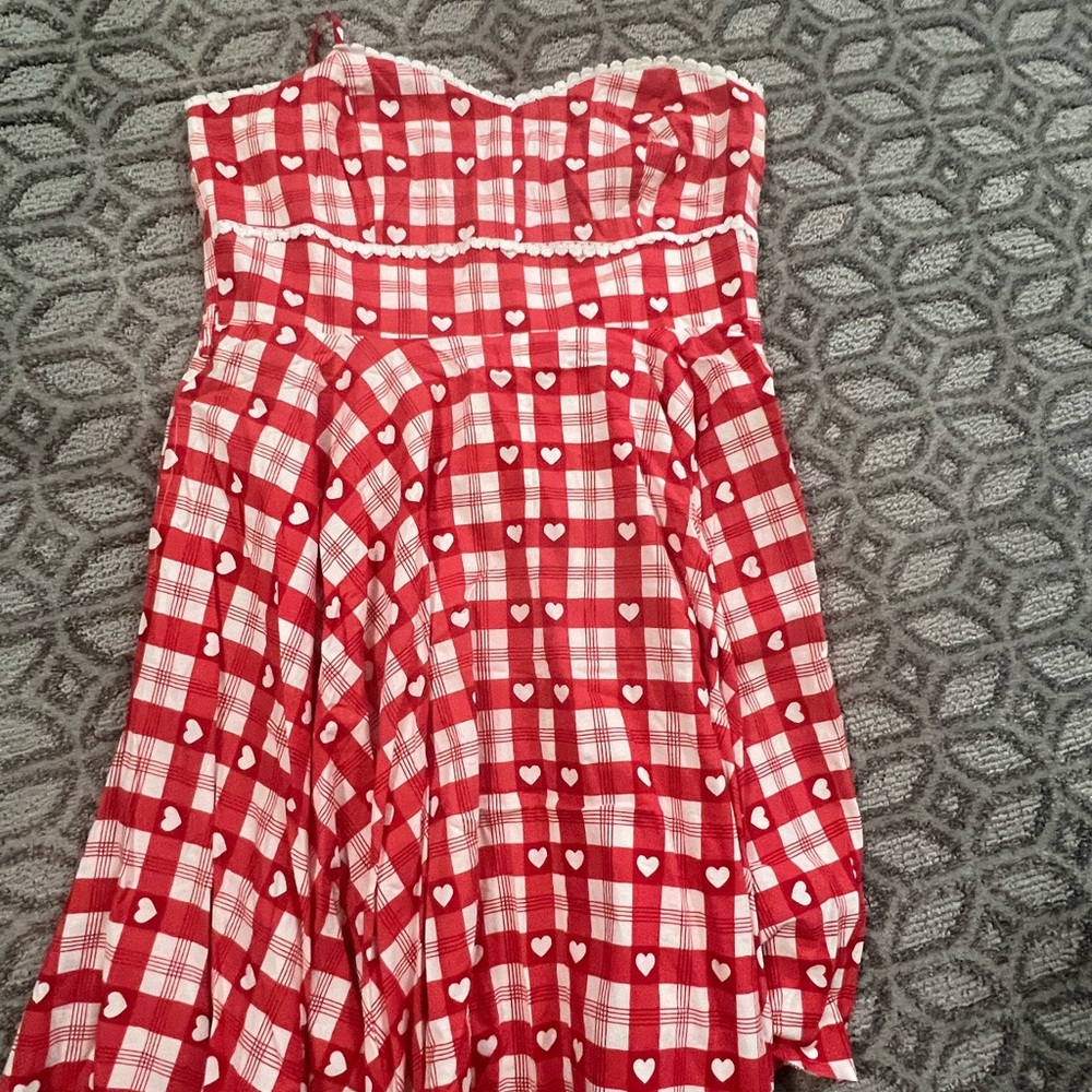 Red Plaid Heart Dress